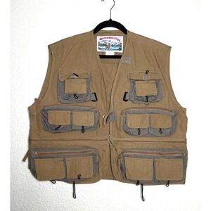Field & Stream Utility Vest Men's Large Brown Outdoor Hunting Fishing Tactical